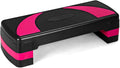 Goplus 31" Aerobic Exercise Stepper Deck, Adjustable Fitness Workout Step Platform Trainer with Risers, 4”6”8”Levels Height-Adjustable, for Home Gym and Office