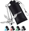 Kayak Anchor Kit, 1.5/3.5 lb Compact Folding Grapnel Anchor for Kayaks, Canoes, SUPs, Jet Skis, Small Boats - Lightweight Portable Marine Boat Anchor with Rust-Resistant Design
