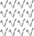 HARFINGTON 16pcs Single Button Kayak Paddle Snap Spring Clip 6x10x37mm 65Mn Spring Steel V-Shaped Solid Lift Telescopic Locking Tube Pole Clips for Tent Umbrella Camping