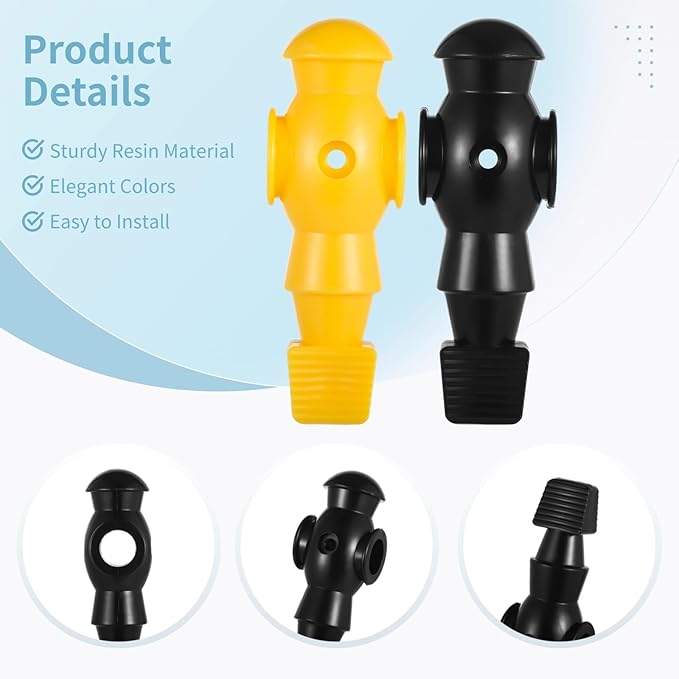 26 Pcs Foosball Men, Resin Foosball Replacement Parts, Table Soccer Player Set for Tournament Foosball