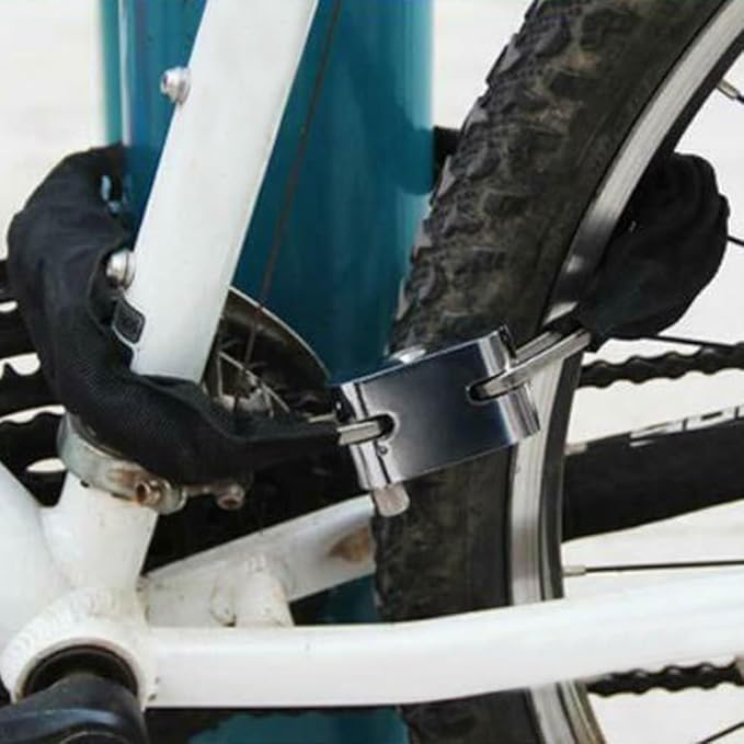 Bicycle Chain Lock Heavy Duty Safety Padlock Metal Chain Cloth Square Head Chain Lock Bicycle General Anti-Theft Lock (60CM), 26 * 60cm/(10" * 1.9 Ft)