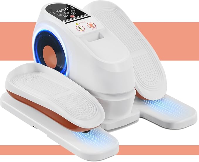 2025 New Under Desk Elliptical Machine, Electric Ellipse Leg Exerciser Pro As Seen On TV with 16 Adjustable Speed, Quiet and Fully Assembled with Remote Control & Non-Slip Foot Straps