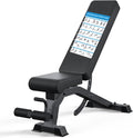 Adjustable Weight Bench with 12x4x4 Positions, 1200LB Heavy Duty Workout Bench for Home Gym, Commercial Incline-Flat-Decline Bench Press for Full Body Fitness, Fully Upright Backrest with 4 Suitable Leg Rest Gears