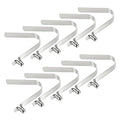PATIKIL 10x6mm Kayak Paddle Snaps, 10 Pack Tent Pole Clips Steel V Shaped Single Pin Push Button Spring Clips Lock Tube Pole Clips for Camping Awning