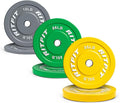 RitFit Color Coded Olympic Bumper Plate for Barbell - 2-Inch Weight Plates With Steel Insert, Rubber Weights for Strength Training in Home Gym