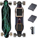 S3/Pixel Rider Electric Skateboards with Remote and Swappable Battery/Top Speed 28 Mph/2 * 600W Motors/12Miles/25Miles Max Range Electric Longboards for Adult＆Beginner