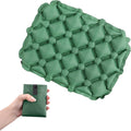 TRIWONDER Ultralight Inflatable Seat Cushion Seat Pad, Easy to Inflate & Deflate Compact Air Pad with Storage Bag for Camping Hiking Fishing Office Airplane Stadium Car (Green)