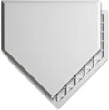 GoSports Baseball & Softball Home Plate - Heavy-Duty Rubber Throw Down Base with Waffle Bottom