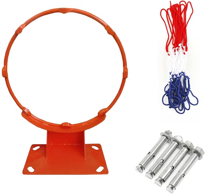 Heavy Duty Medium Size Basketball Hoop Goal Wall Mounted Basketball Rim, Ideal for Teens, Home Decoration & Office Fun, Diameter 35centimeter/13.8inch