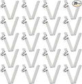 HARFINGTON Single Button Kayak Paddle Snap Spring Clip Spring Steel V-Shaped Hollow Lift Telescopic Locking Tube Pole Clips for Tent Umbrella Camping