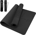 Yoga Mat Non Slip TPE Thick Yoga Mat with Alignment Mark, Large Size 72"L x 32"W x 0.32"Th or 0.24"Th, Anti-Tear Exercise & Fitness Mat for Yoga, Pilates & Floor Workouts