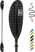 OCEANBROAD Carbon Fiber Kayak Paddle 90.5in/230cm, 86in/218cm for Adults Kayaking Boating Canoeing Oar with Paddle Leash