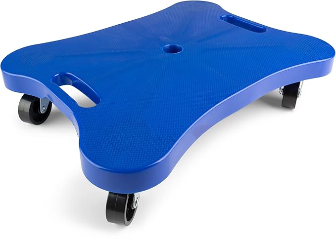 Champion Sports Scooter Board – Choice of Handles or No Handles, Durable Plastic Scooters for Youth Gym & PE Class, Indoor & Outdoor Play, Non-Marring Wheels, Multiple Sizes & Colors