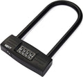 U Bike Lock - Heavy Duty Combination Lock for Motorcycle Wheel, Office Door, Fence & Gate - Resettable, Long Combination U-Lock in Black - Steel/Zinc/PVC Construction - 8.8 x 4.7 x 1.1 Inches