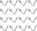 HARFINGTON 16pcs Single Button Kayak Paddle Snap Spring Clip 8x10x50mm 65Mn Spring Steel V-Shaped Solid Lift Telescopic Locking Tube Pole Clips for Tent Umbrella Camping