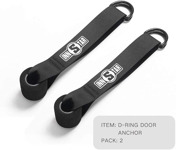 INNSTAR Cable Handles Gym Equipment, Resistance Band Handles with Solid ABS Core Grips, D Handle Cable Attachment, Heavy Duty Exercise Handles, Cable Machine Handles