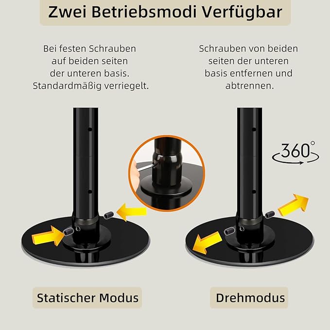 Dance Pole Set -Premium Height Adjustable 7.38-8.85ft Portable 45mm Diameter 360°Spinning Dancing Pole for Home,200KGS Capacity,Drill-Free Installation with Floor-to-Ceiling Stability