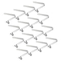 PATIKIL 8.5x5.5mm Kayak Paddle Snaps, 16 Pack Tent Pole Clips Steel V Shaped Single Pin Push Button Spring Clips Lock Tube Pole Clips for Camping Awning