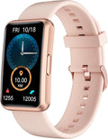 HUAKUA Fitness Tracker No Bluetooth No APP No Phone Needed, Fitness Watch for Men Women Parents IP68 Waterproof with Full Touch Screen Steps Calories Counter Sleep Tracker Alarm Clocks (Pink)