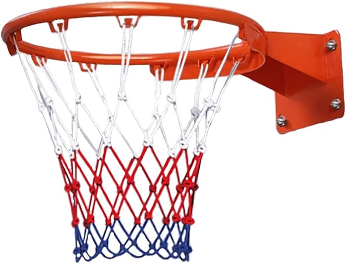 Heavy Duty Medium Size Basketball Hoop Goal Wall Mounted Basketball Rim, Ideal for Teens, Home Decoration & Office Fun, Diameter 35centimeter/13.8inch
