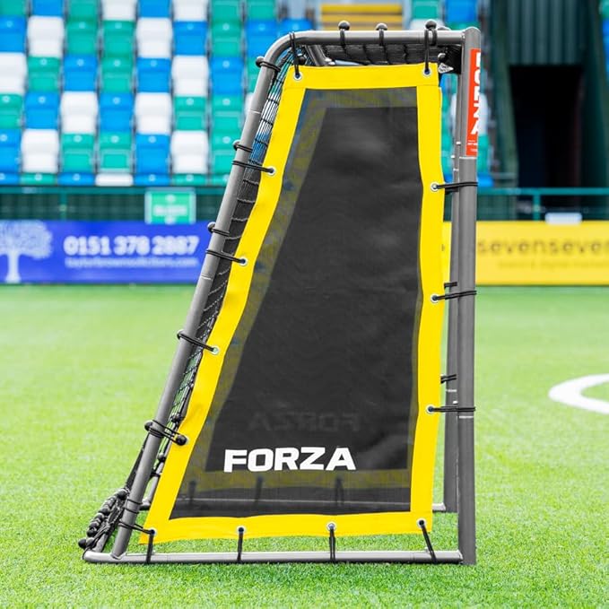 FORZA Steel42 Soccer Goals | Ultra Tough Steel Goal [6 Sizes] | Regulation Size, Weather-Resistant, Portable with Ground Stakes & Optional Rebound Kit