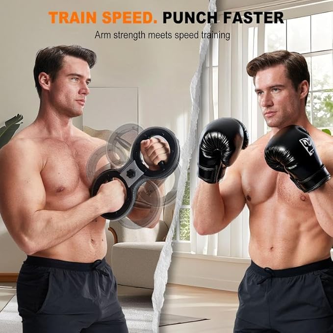 HOTWAVE Burn Machine Arm Workout, Spinning Rotator Shoulder Burn Machine - 360 Degree Rotating Burn Machine Arm Workout Equipment Machine for Men&Women with Boxing Gloves Adjustable Resistance