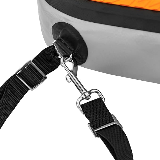 Inflatable Kayak Seat, Universal Paddle Board Seat, Thicken Seat Cushion, Back Support Adjustable, for Surfboard Kayak Canoe Marine (Orange)