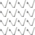 HARFINGTON 16pcs Single Button Kayak Paddle Snap Spring Clip 7x7x49mm 65Mn Spring Steel V-Shaped Solid Lift Telescopic Locking Tube Pole Clips for Tent Umbrella Camping