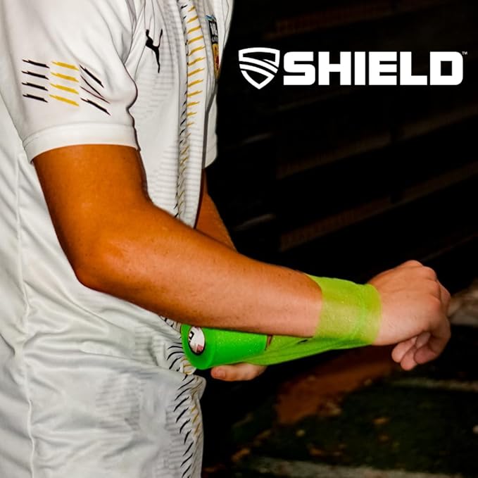 Shield Athletic Underwrap | Bulk Case of 48 Rolls of PreWrap, Hair Tie, Headband, USA Made, Pre-Wrap Athletic Tape, 2.75" X 30 SYards, Foam Barrier, Flexible, Breathable (Green)