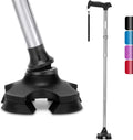 REHAND Walking Cane for Men & Women - Foldable, Adjustable, Lightweight, Self Standing Pivot Walking Cane, Soft Handle Grip, with Travel Bag, Walking Sticks for Seniors & Adults