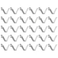 HARFINGTON 30pcs Single Button Kayak Paddle Snap Spring Clip 5x7.5x32mm 65Mn Spring Steel V-Shaped Hollow Lift Telescopic Locking Tube Pole Clips for Tent Umbrella Camping