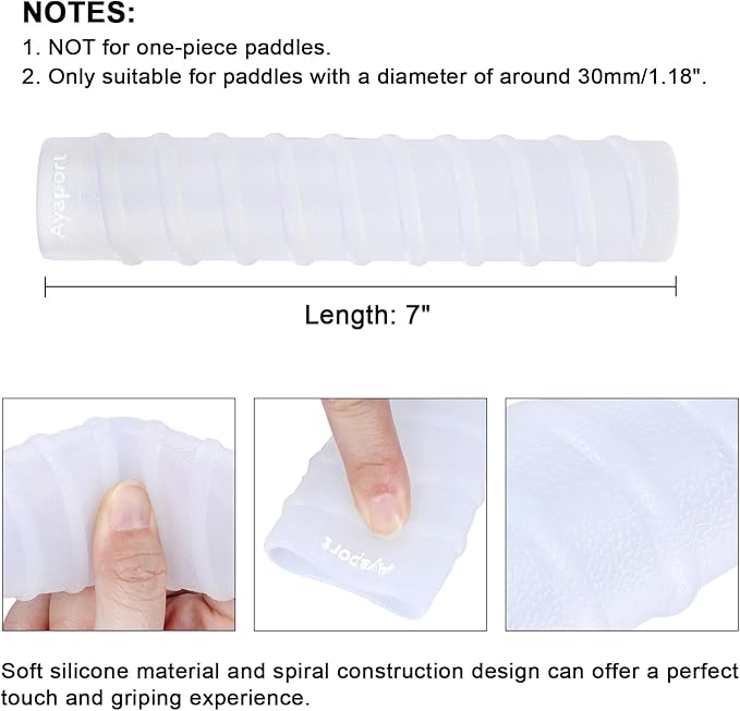 Ayaport Kayak Paddle Grips Non-Slip Silicone Wraps Blister Prevention Kayaking Accessories for Take-Apart Paddles