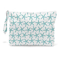 Fokongna Travel Makeup Bag - Wet Dry Bag for Swimsuit, Beach Pool Diapers, Dirty Yoga Gym Clothes - Zipper Pouch for Women, Sister, Friends - Ocean Sea Shells Beach Starfish
