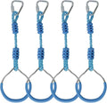 Ninja Ring Fitness Gymnastic Ring Climbing Bar Workout Outdoor Backyard Playground Training Equipment Play Set, Jungle Gym Fist Hanging Swing Monkey Bars Ninja Warrior Obstacle Course Trapeze Playsets