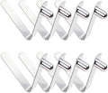 HZMM 8 Pcs Kayak Paddle Spring Snap Clips, Tent Pole Clips, Stainless Steel Push Button Clips, Tent Pole Push Button Spring Clips, Tube Locking Pin Clips for Kayak Paddle Camping Tent Pole