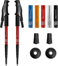 2 Pack Hiking Poles for Junior, Nordic Walking Trekking Pole Hiking Sticks Lightweight Collapsible & Shock-Absorbent Aluminum with Quick Adjustable Locks for Youth & Women