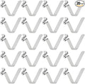 HARFINGTON Single Button Kayak Paddle Snap Spring Clip Spring Steel V-Shaped Hollow Lift Telescopic Locking Tube Pole Clips for Tent Umbrella Camping