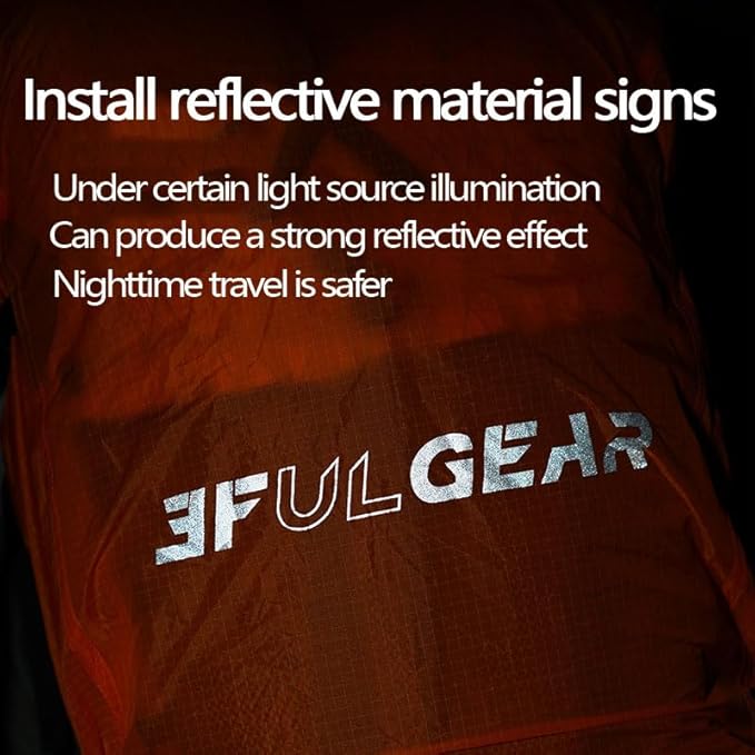 3F 20-85L backpack rain cover, waterproof, dustproof, wear-resistant, tear resistant outdoor hiking backpack cover (orange-S)