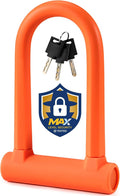Sigtuna Compact U-Lock | Lightweight Silicone Coated Bike U-Lock (Orange) for Bicycle, E-Bike, Scooter, Motorcycle, Outdoor Equipments