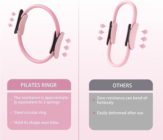 10 Pcs Pilates Equipment Present Pilates Ring Set with Yoga Ring Ball Stretching Strap Risistance Bands Block Gym Bag