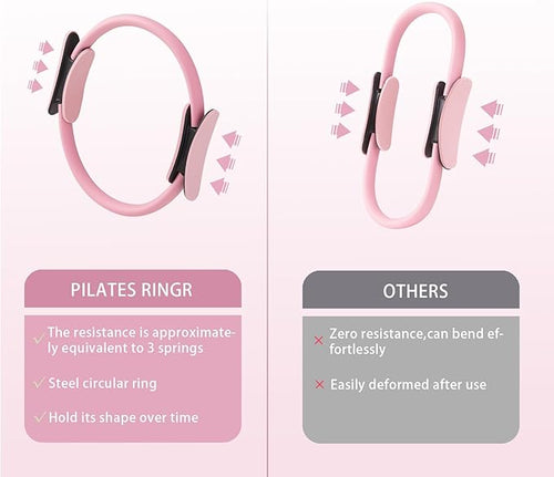 10 Pcs Pilates Equipment Present Pilates Ring Set with Yoga Ring Ball Stretching Strap Risistance Bands Block Gym Bag