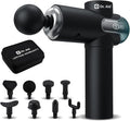 Dr. Aid Massage Gun – Deep Tissue Muscle Massager Gun for Pain Relief, 8 Heads, AI-Powered 9-Speed Smart Levels, Quiet & Powerful Motor, 6-Hour Battery Life, Travel Case Included, Black