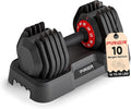 Adjustable Dumbbell Set 55LB Dumbbells Weight, 10-in-1 Weight Dumbbell with Anti-Slip Metal Handle and Bicep Supports for Comprehensive Full Body Strength Training