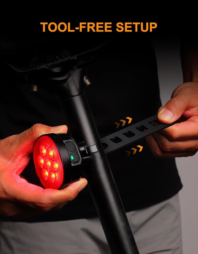 Bike Lights, [8+12 Modes & USB Rechargeable] Ultra Bright LED Bike Lights for Night Riding Front and Back Flashlight, IP65 Waterproof Bicycle Headlight and Tail Light Set for Cycling