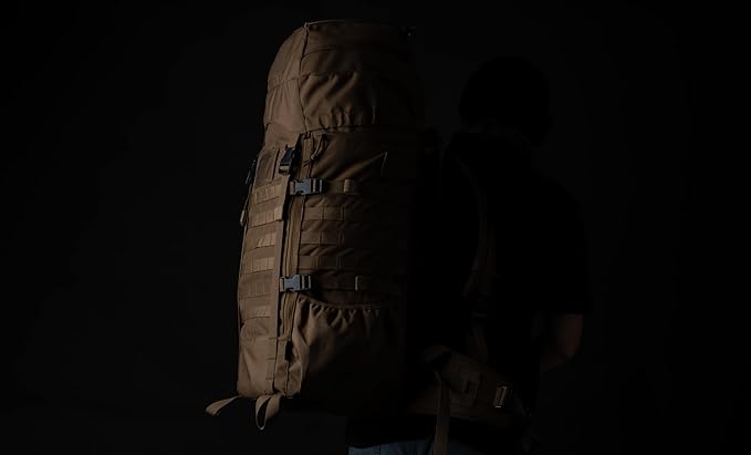 75L Tactical Backpack with Internal Frame, MOLLE, and Hydration System