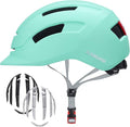 Adult Urban Bike Helmet - Adjustable Fit System & Integrated Taillight for Men Women