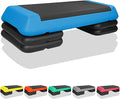 Adjustable Aerobic Stepper Workout Step with 4 Risers Fitness & Exercise Platform Trainer