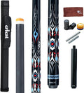 CRICAL Carbon Fiber Pool Cue COWCUE Series Low Deflection Billiards Cue Stick 58" Professional Pool Table Sticks for Adults -12.5mm Tip, Weight 19OZ (Adjustable), 3/8 * 8 Joint