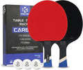 Professional Ping Pong Paddles-Lightweight Carbon Fiber Table Tennis Rackets with 7-Ply Blade, 2.0mm Premium Sponge, ITTF Approved Rubber - for Tournament-Level Performance Table Tennis Paddles