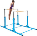 Costzon Double Horizontal Bars, Junior Gymnastic Training Parallel Bars w/11-Level 38-55" Adjustable Heights, 264lbs Capacity, Ideal for Indoors, Outdoor, Home Practice